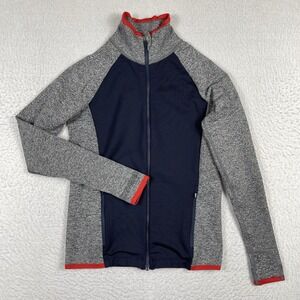 Athleta Jacket Womens‎ Small Blue Gray Andes Hybrid Casual Workout Gym Training